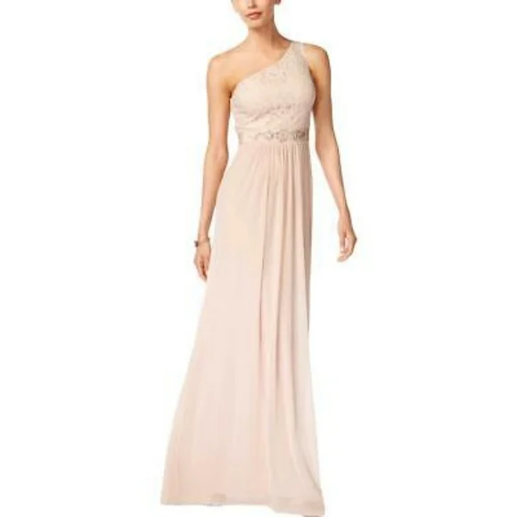 Adrianna Papell | Dresses | Adrianna Papell One Shoulder Gown | Poshmark